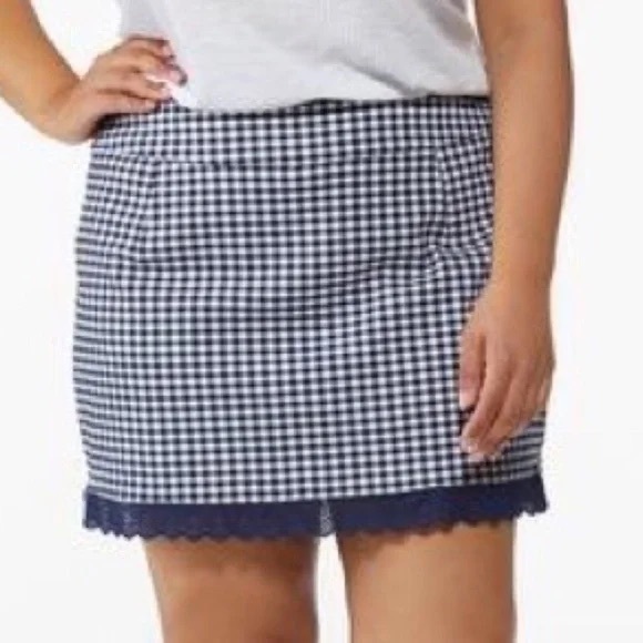 Cato Pants - Cato | Plus Size Gingham Lace Trim Skort Plus Size Available